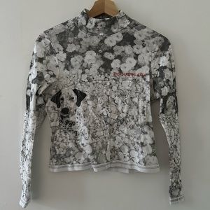 Eckhaus Latta patterned mockneck tee